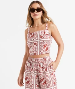 ALANI LINEN BLEND TIE BACK CAMI