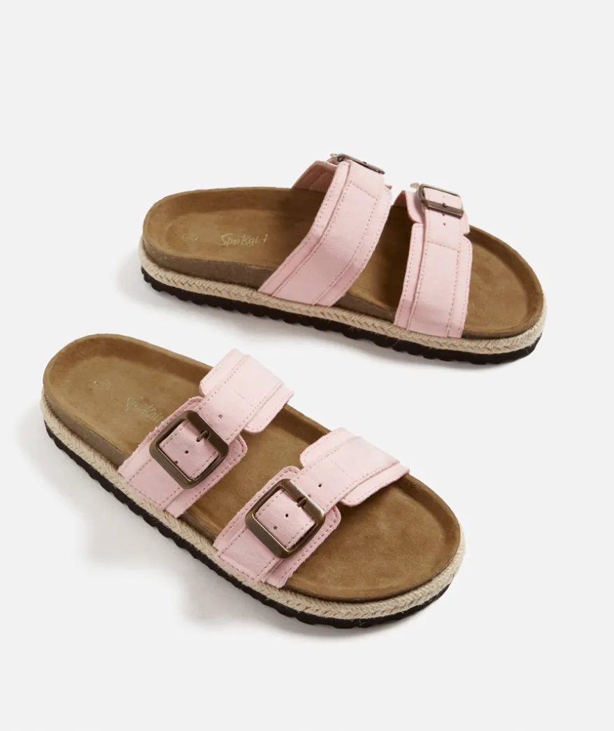 ALLY DOUBLE BUCKLE SLIDE - PINK