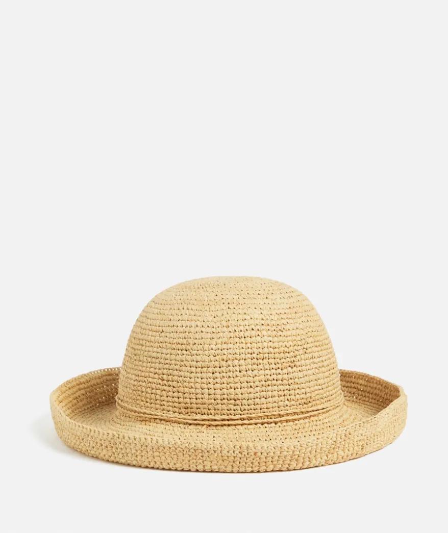 ALLY RAFFIA TURN UP HAT