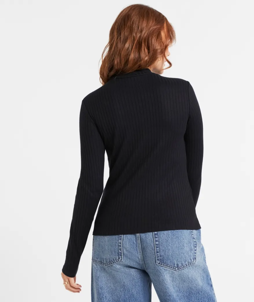 ANGIE MOCK NECK LONGSLEEVE TOP