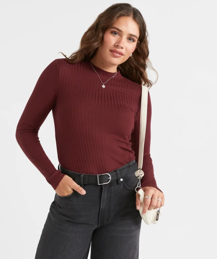 ANGIE MOCK NECK LONGSLEEVE TOP