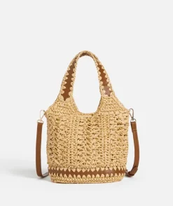 ATLAS STRAW BUCKET BAG