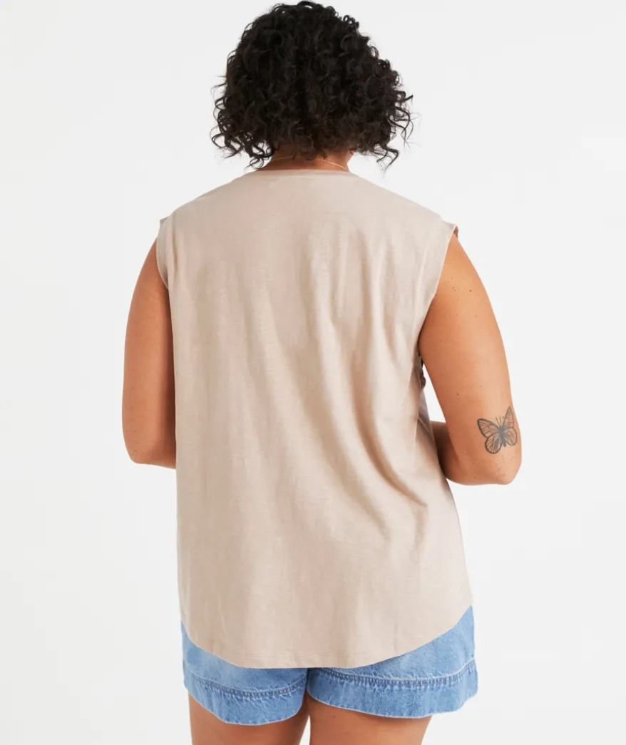 AUSTRALIAN COTTON SLUB MUSCLE TANK