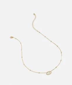 BAR TRAPPED FLOWER NECKLACE