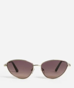 BILLIE CAT EYE METAL SUNGLASSES - GOLD