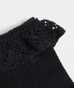 BLACK CROCHET SOCK