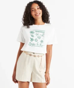 BONJOUR CHOPPED GRAPHIC TSHIRT