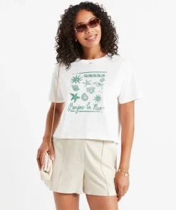 BONJOUR CHOPPED GRAPHIC TSHIRT
