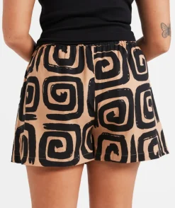 BONNIE LINEN BLEND PRINTED SHORT