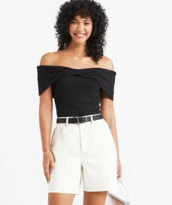 CARLY OFF THE SHOULDER TEXTURED TOP