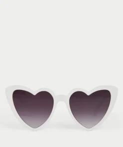 CLARA HEART SUNGLASSES - WHITE