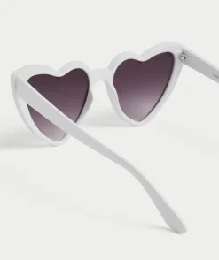 CLARA HEART SUNGLASSES - WHITE