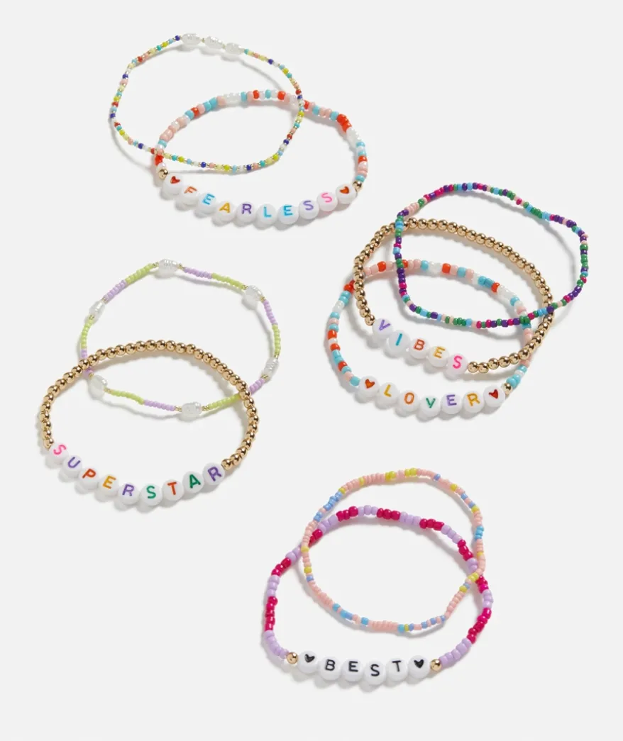 COLOURFUL BEADED FRIENDSHIP BRACELET PACK