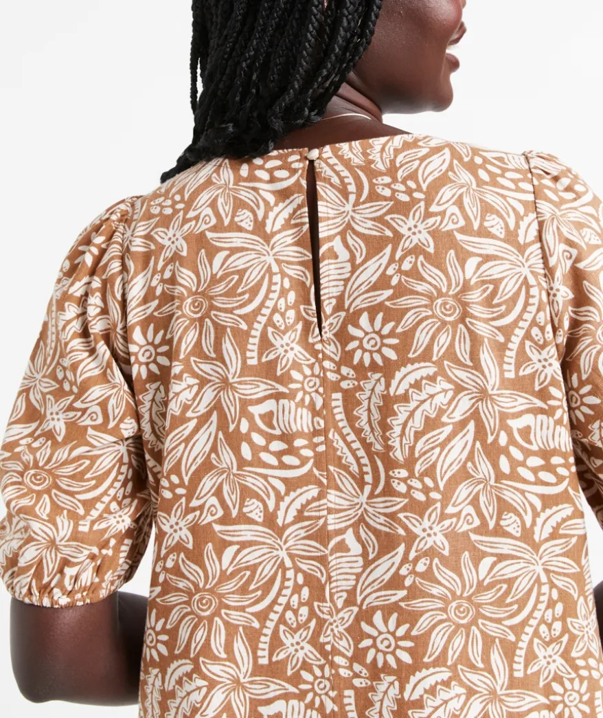 DEMI LINEN BLEND MINI DRESS