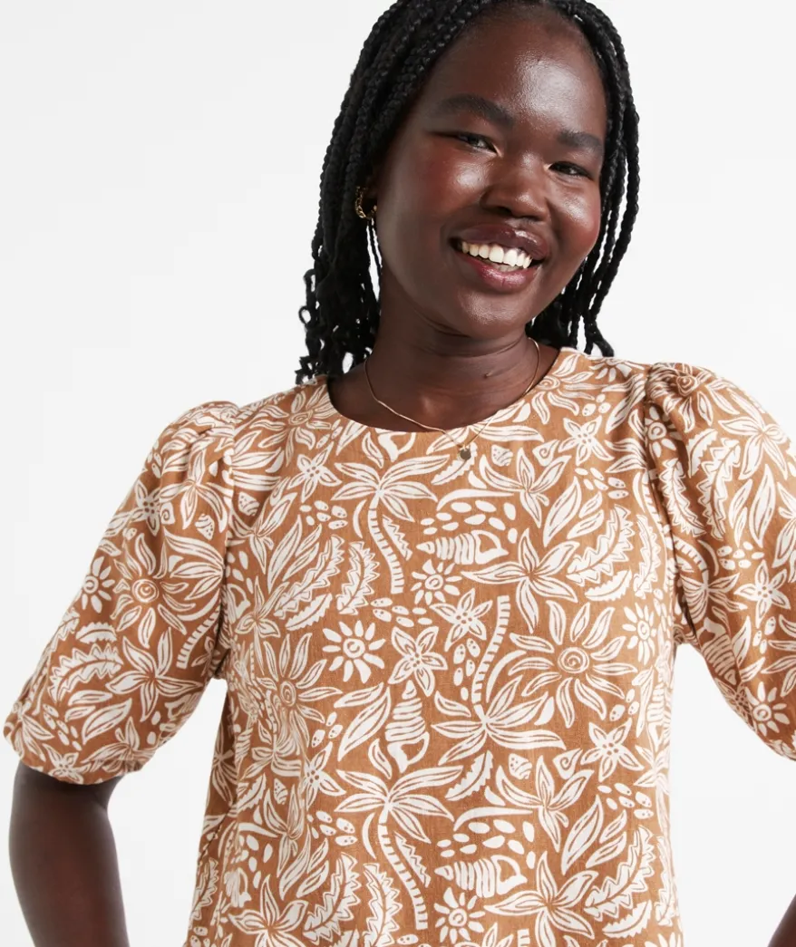 DEMI LINEN BLEND MINI DRESS
