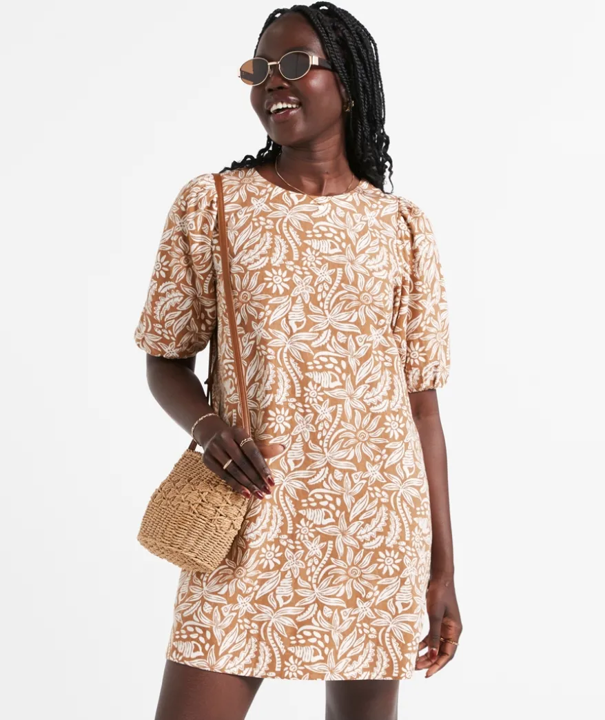 DEMI LINEN BLEND MINI DRESS