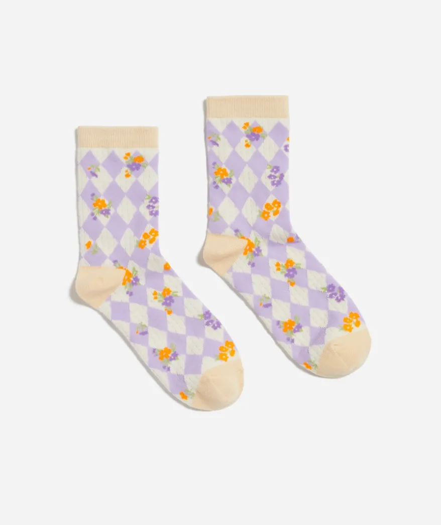FLOWER DIAMOND SOCK