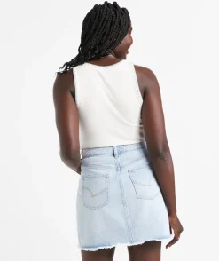 GEM DENIM MINI SKIRT