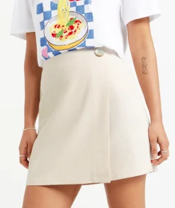 GIA RAMIE WRAP MINI SKIRT
