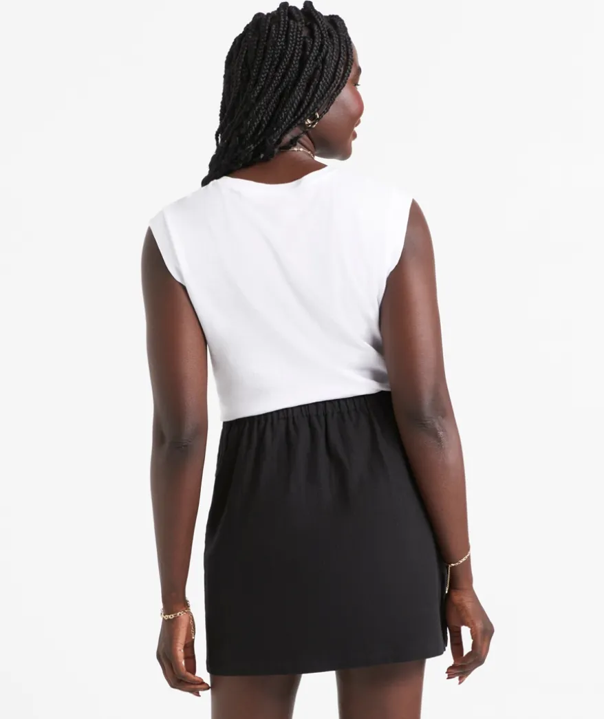 GIA RAMIE WRAP MINI SKIRT