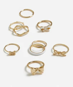 GOLD BOW RING PACK