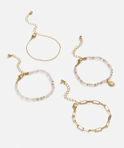 GOLD CELESTIAL PASTEL BEADED BRACELET PACK