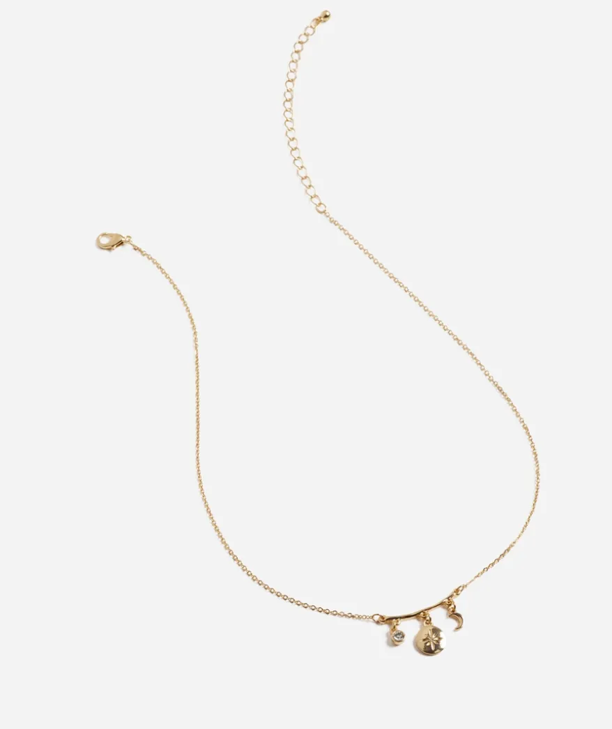 GOLD CHARM CELESTIAL NECKLACE