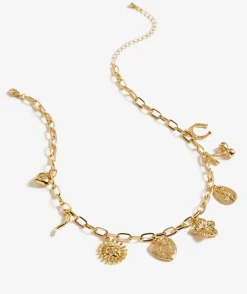 GOLD CHUNKY CHARM NECKLACE