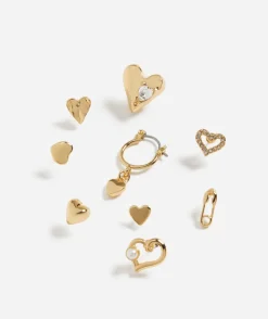 GOLD HEART EARRING PACK