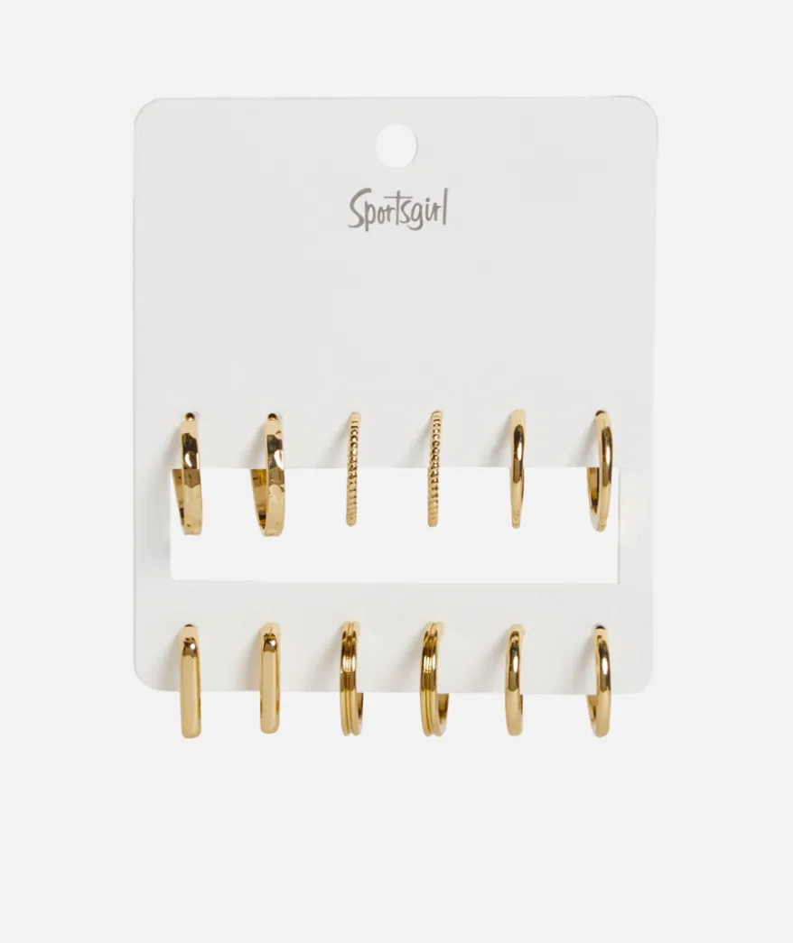 GOLD MINI HOOP EARRING PACK