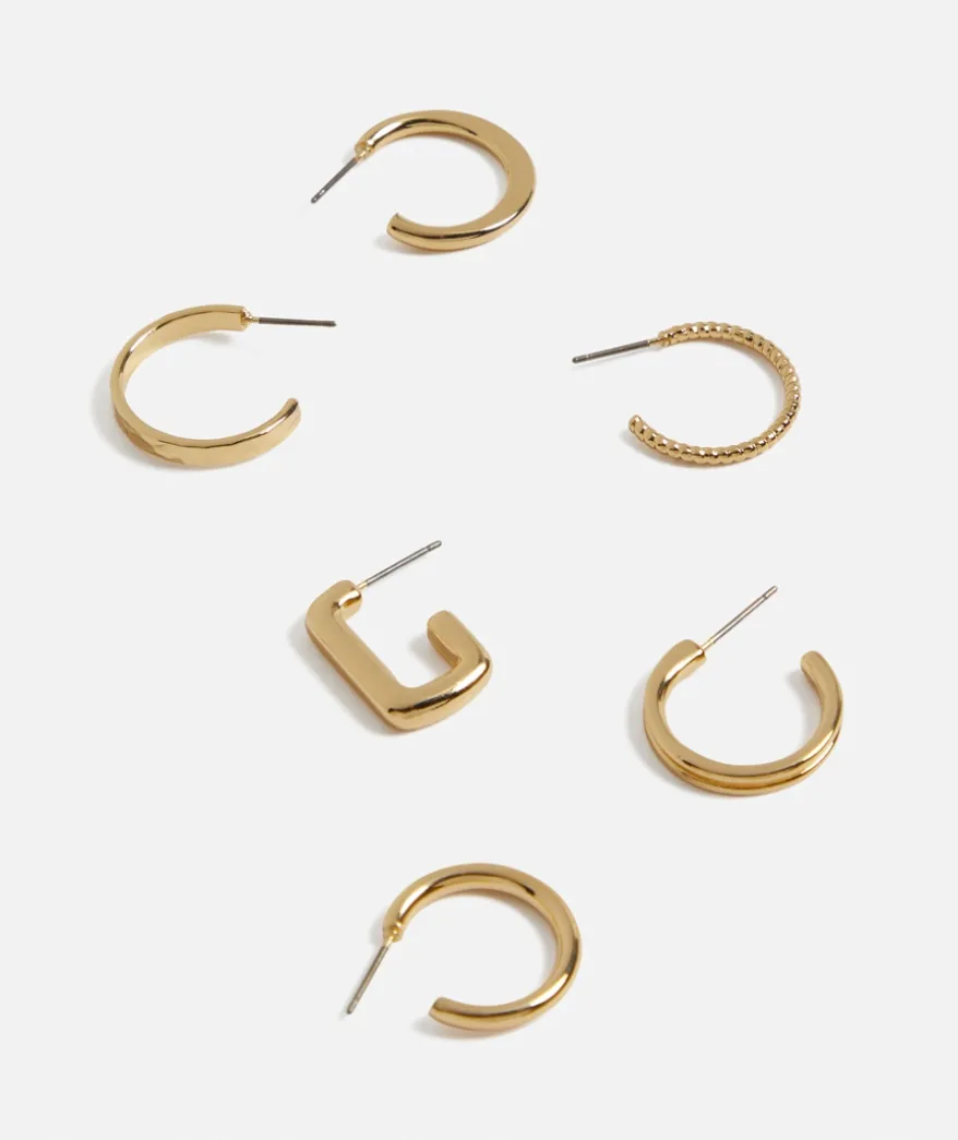 GOLD MINI HOOP EARRING PACK