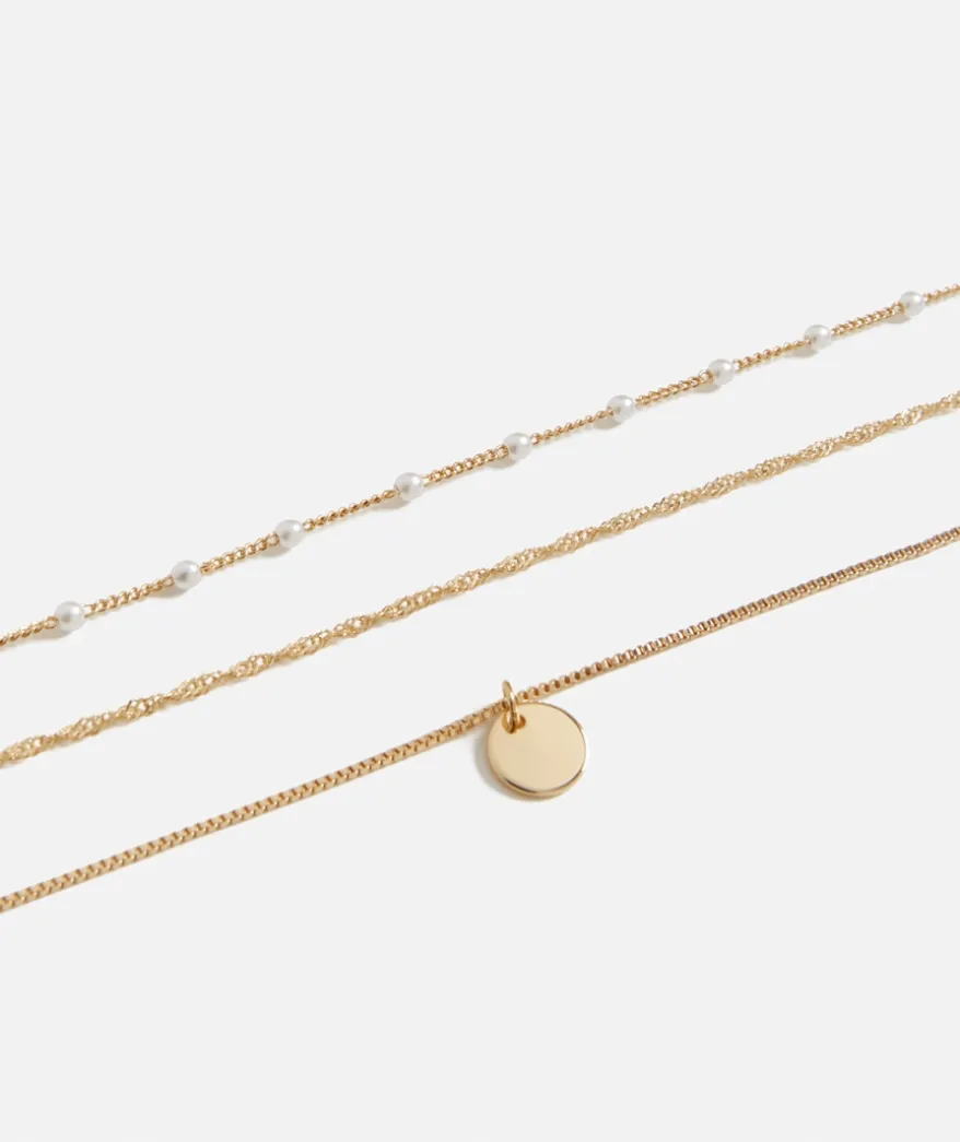 GOLD PEARL CHAIN NECKLACE