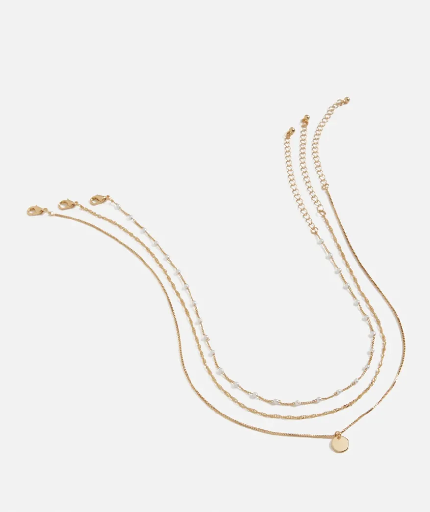 GOLD PEARL CHAIN NECKLACE