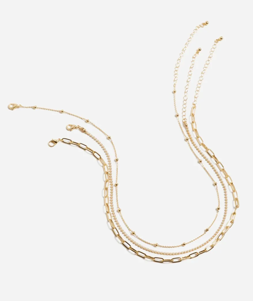 GOLD PEARL LAYERED NECKLACE PACK