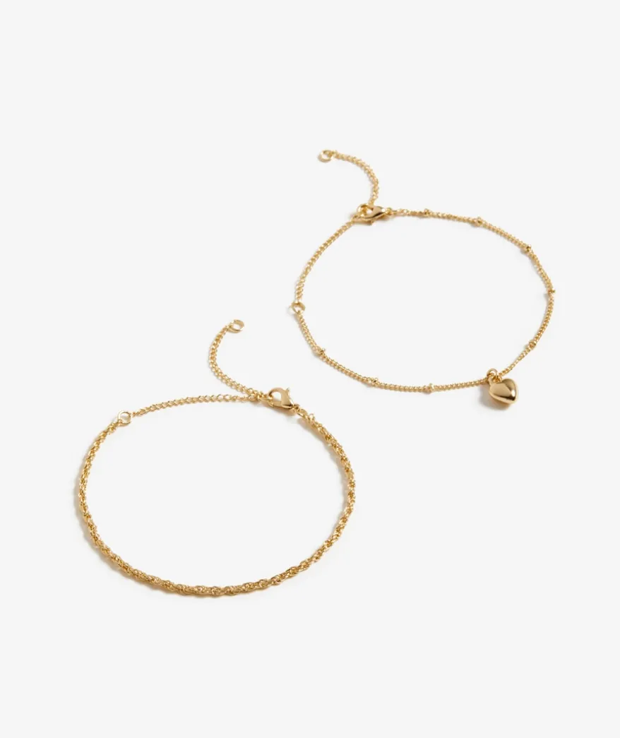 GOLD PLATED BUBBLE HEART WRIST PACK