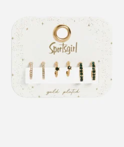 GOLD PLATED COLORED GEM HUGGIE PACK