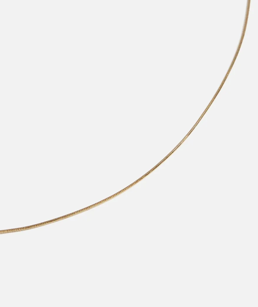 GOLD PLATED FINE BOX CHAIN NECKLACE