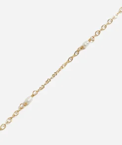 GOLD PLATED FRESHWATER PEARL & CHAIN NECKLACE