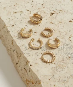 GOLD PLATED HOOP AND EAR CUFF PACK