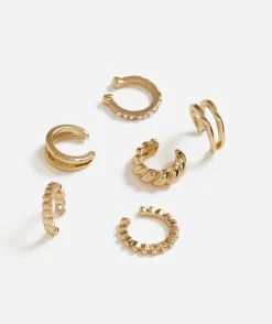 GOLD PLATED HOOP AND EAR CUFF PACK