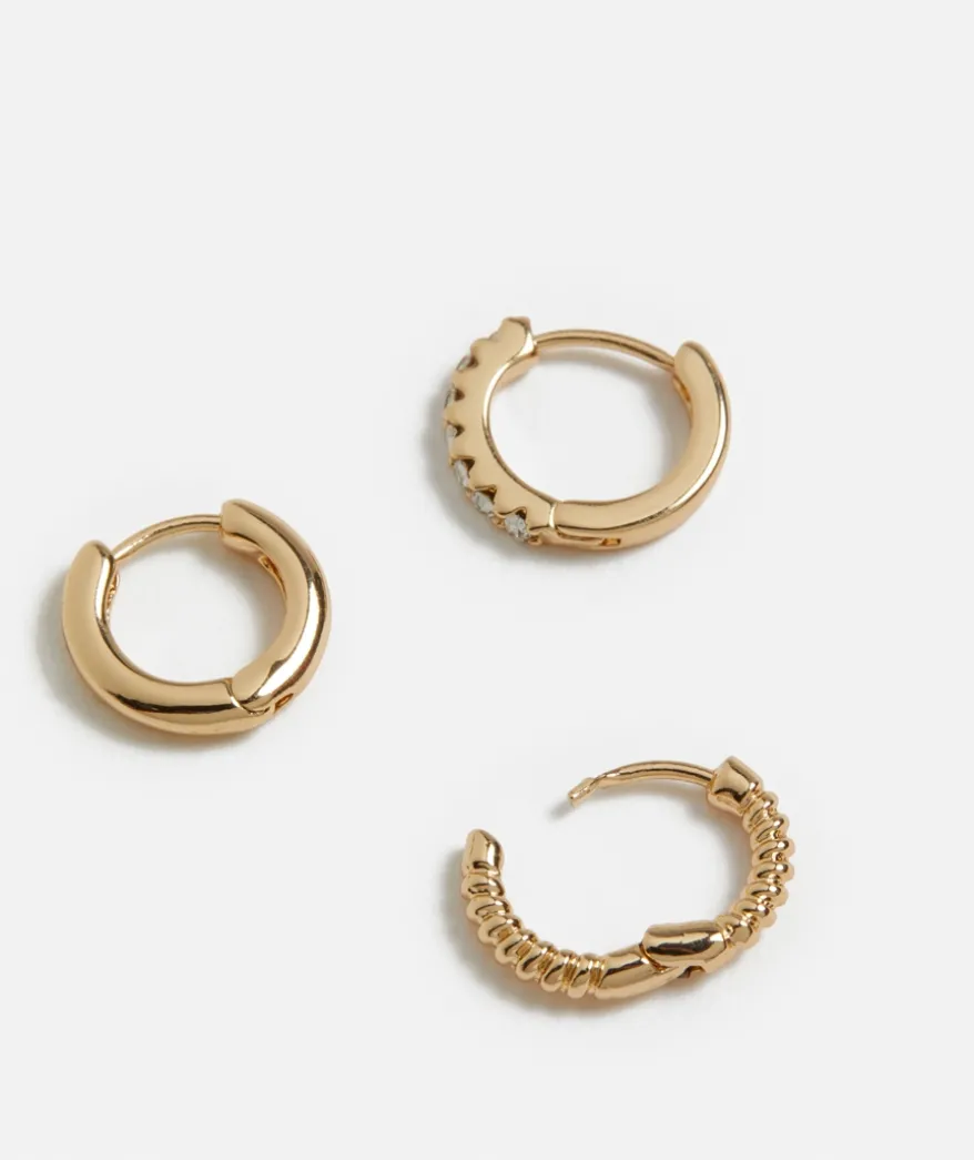 GOLD PLATED JEWEL EARRING PACK