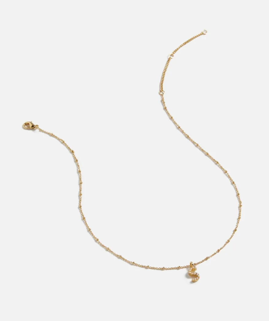 GOLD PLATED PEARL ALPHABET NECKLACE