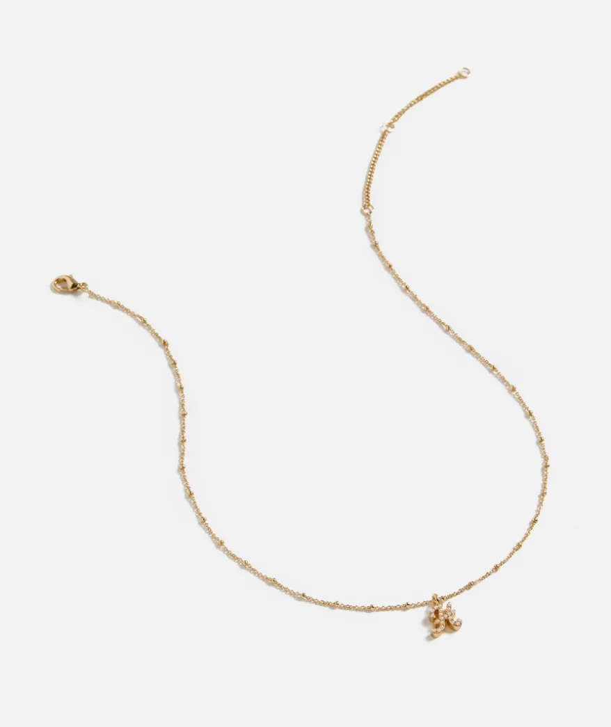 GOLD PLATED PEARL ALPHABET NECKLACE