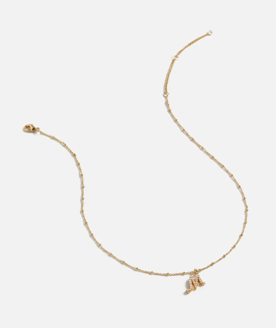 GOLD PLATED PEARL ALPHABET NECKLACE