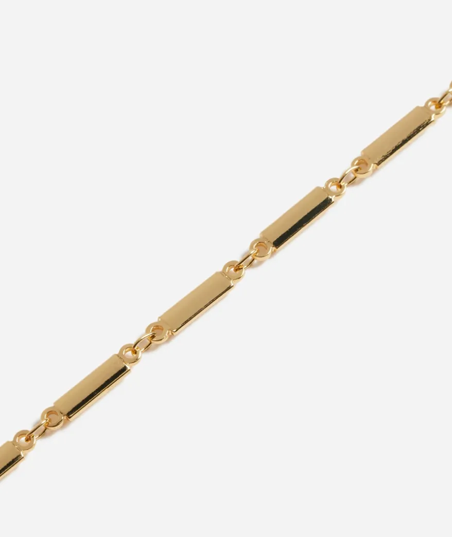 GOLD PLATED STICK CHAIN NECKLACE