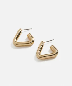 GOLD PLATED TRIANGLE EARRING