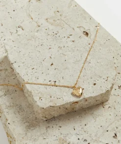 GOLD PLATED VINTAGE LOOK HEART LOCKET NECKLACE