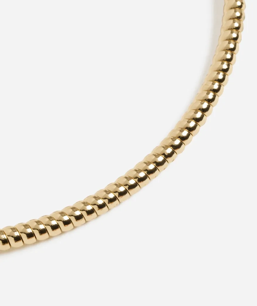 GOLD STATEMENT RIBBED CHOKER