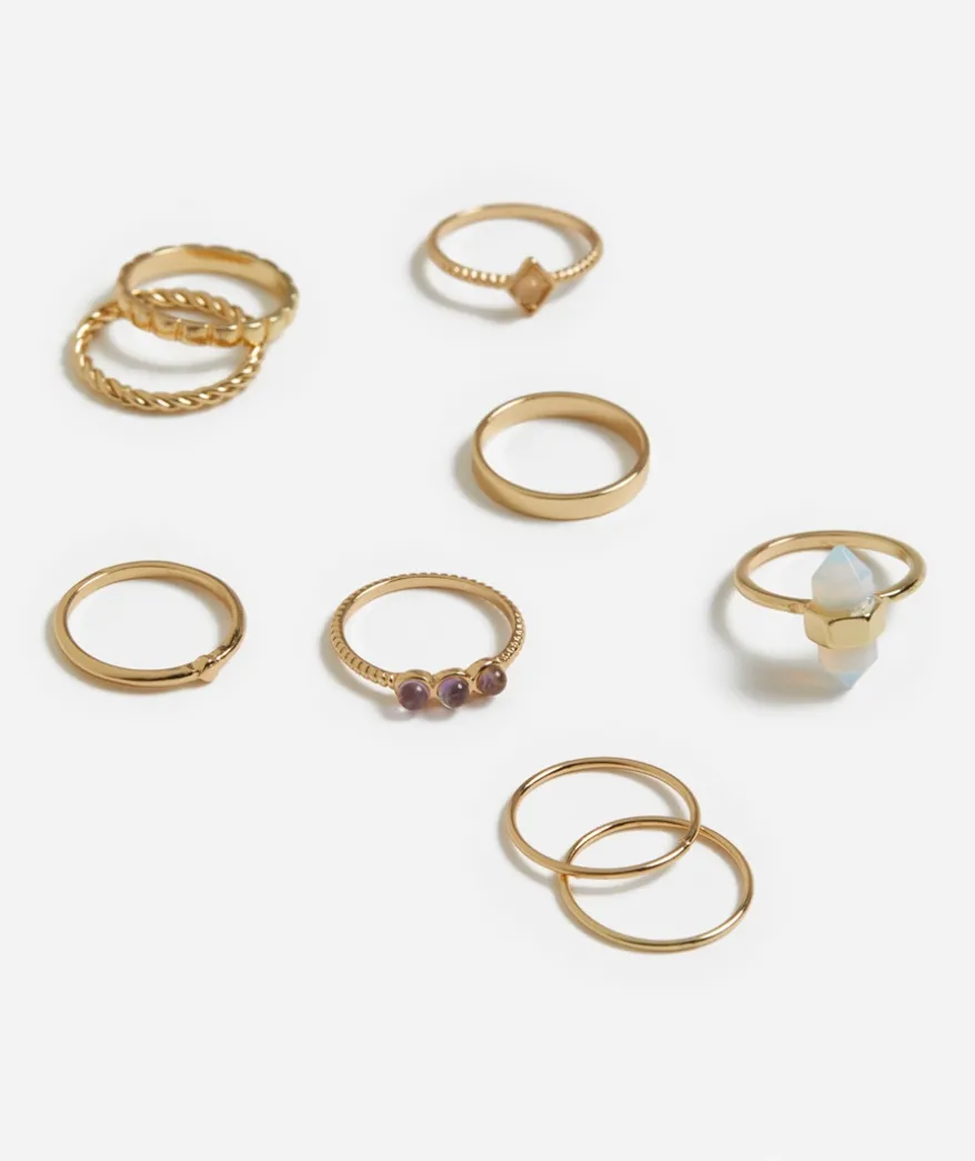 GOLD STONES RING PACK