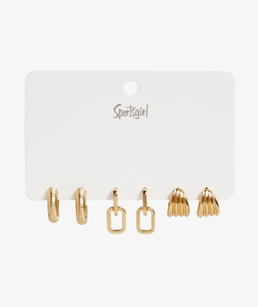 GOLD TEXTURED HOOP AND DROP PACK